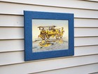 Lake Wood Fire Dept Print Ladder No 5 Firetruck H  Hargrove Framed Serigraph Art