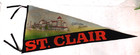 1900 St Clair River Mi Oakland Hotel Vintage Felt Pennant Souvenir 42 
