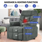 Fabric Power Lift Electric Recliner Chair Heat Vibrate Massage Sofa For Elderly