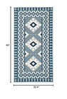 Safavieh Washable Rug Outdoor Veranda Collection - 2 7  X 5   Ivory   Blue  Non-