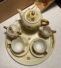 Vintage Maruyama Occupied Japan Miniature Mini China Tea Set 10 Piece In Box