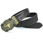 Western Belt Handmade Strap Men s Full Grain Leather No Buckle Cowboy Rodeo Belt