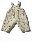 Vintage Oshkosh Baby Bgosh Vestbak Overalls Size 6-9 Months Apple Cherry Daisy