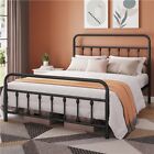 Twin full queen king Metal Bed Frame Mattress Foundation High Headboard 