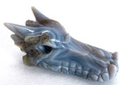 4 5   Natural Agate Carved Crystal Dragon Skull super Realistic crystal Healing