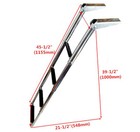 1155mmstainlesssteel Telescopic 4step Boatladder Wearresistance Non-slip Durable