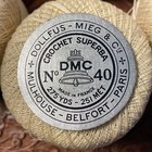 Dmc Lot Of 6 Vintage Dmc  40 Ivory Crochet Superba - New