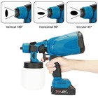 High Pressure Cordless Paint Sprayer Electric Airless Hvlp Spray Gun W 2 Battery