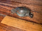 Cast Bronze Foot cheek Single Block 1 1 2  Bronze Sheave Max 7 16  Line  Patina 