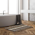 Leopard Print Zebra Stripe Bath Mat Brown African Wild Animal Leopard Cheetah 