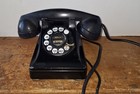Vintage Black Bakelite Bell System Western Electric Rotary Dial Desk Phone