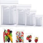 Clear Reclosable Seal Bag Plastic Poly Zipper Bags Jewelry Zipper Baggie 2mil