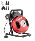 Portable Electric Drain Auger W 6cutter50ft 1 2 drain Cleaning Machine 2-4  Pipe
