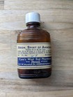 Antique Vintage Apothecary pharmacy Bottle Ribbed Amber Bottle 2oz Made In Usa