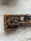 Antique Japanese Wooden Gold  ranma  Fragment Carved