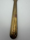 Antique Gold Tone Hand Mirror Beveled Glass Engraved Floral Monogram Vanity