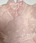 Vintage Child   s Dress Sheer Chiffon Layers Party Tulle 2t 3t Petticoat Lace Pink