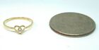 10kt Gold Small Open Heart Cz Children Ring Size 3 1 2 - Gift Box-free Shipping 