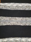 Vintage Crochet Afghan Black Striped Lap Blanket Handmade Throw Approx 34    X 80   