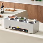 Electric Soup Warmer  3x 6 34qt Stainless Steel Pots  86 185  f  1500w Commercial