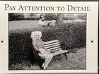 Funny Postcard     Pay Attention To Detail     Vintage  B w  Rare-out Of Print
