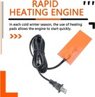 2 X 5in Car Engine Silicone Pad Heater - Self-adhesive Oil Pan Heater Pad Car   
