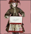 Antique Doll s Toilet  toilette  Brush Comb Powder Puff Vanity Set In Orig Box 
