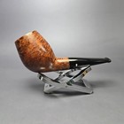 Moonshine Ms03 Dark Smooth Deviled Egg Anse W  Black Stem Briar Pipe  New