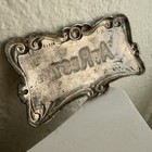 Antique Engraved Deco Silver At Rest Casket Funeral Plaque Elgin 910
