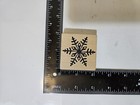 Snowflake Rubber Stamp Wood Mount Winter Snow Holiday Season Christmas Snowflake