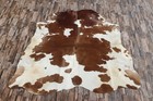 Genuine Brown And White Cowhide Rug  Brazilian Hair On Cowhide Rug  Real Cowhide