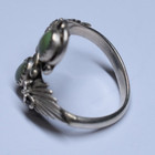 Southwestern Sterling Silver Green Turquoise Ring Size 9