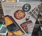 Food Grade Silicone Freezer Trays 5 Pack W lids- Great For Food Prep