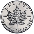 1988  5 Platinum 1 10 Oz Canada Maple Leaf Coin  First Year Of Issue  Rcm Sealed