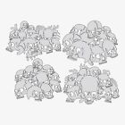 Skull Stack Mini Set  2 - Reusable Airbrush Stencil Template