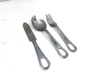 Us Mess Kit 3pc Knife Fork Spoon Set  Used Good