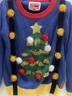 Euc Tipsy Elves Men s Ugly Christmas Tree Sweater With Suspenders Size Large