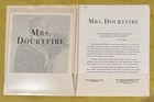 Mrs  Doubtfire 1993 Movie Press Kit 8 B w Photos Robin Williams Sally Field