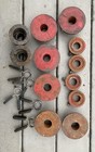 Vintage York Barbell Collar Locks Standard Dumbbell Cast Iron And Spring Clip