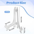 4 Pcs 6  Clear Acrylic Display Stand plate Stands  Clear Plate Holder Easel     