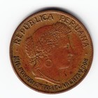 Peru 10 Centavos 1942-s Km214a 2 Bs 2-yr Type Key Date  y Dos  High Grade - Rare