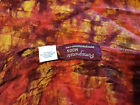 Pomegranate Moon Silk Wool Scarf Wrap Handmade In Nepal Orange Burnt Art 11 x74 