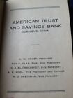 Rare American Trust And Savings Bank Dubuque  Iowa Savings Pass Book Unused