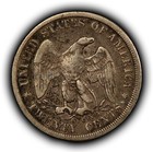 1875-cc 20c Seated Liberty Twenty Cent Piece Silver Coin - Vg fine - B4824