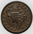 1834 Classic Head Half Cent - Scratches  Us 1 2c Copper Coin