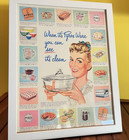 Vintage Pyrex Framed Ad 12  X 15   Reproduction Magazine Advertising