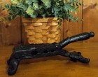 Antique 19th C Apothecary Pharmaceutical Cast Iron Ornate Footed Cork Press Nice
