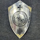 Medieval Templar Shield 18g Steel Sigillum Militum Xpisti Knight Battle Armor