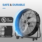 30 Inch Industrial Drum Fan  13000 Cfm High Velocity Metal Floor Fan With Handle