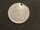 1875 Seated Liberty Dime - Engraved 1880   s - Love Token -  n